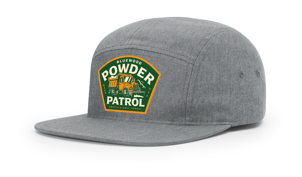 Powder Patrol Woven Patch 5-Panel Camper Cap