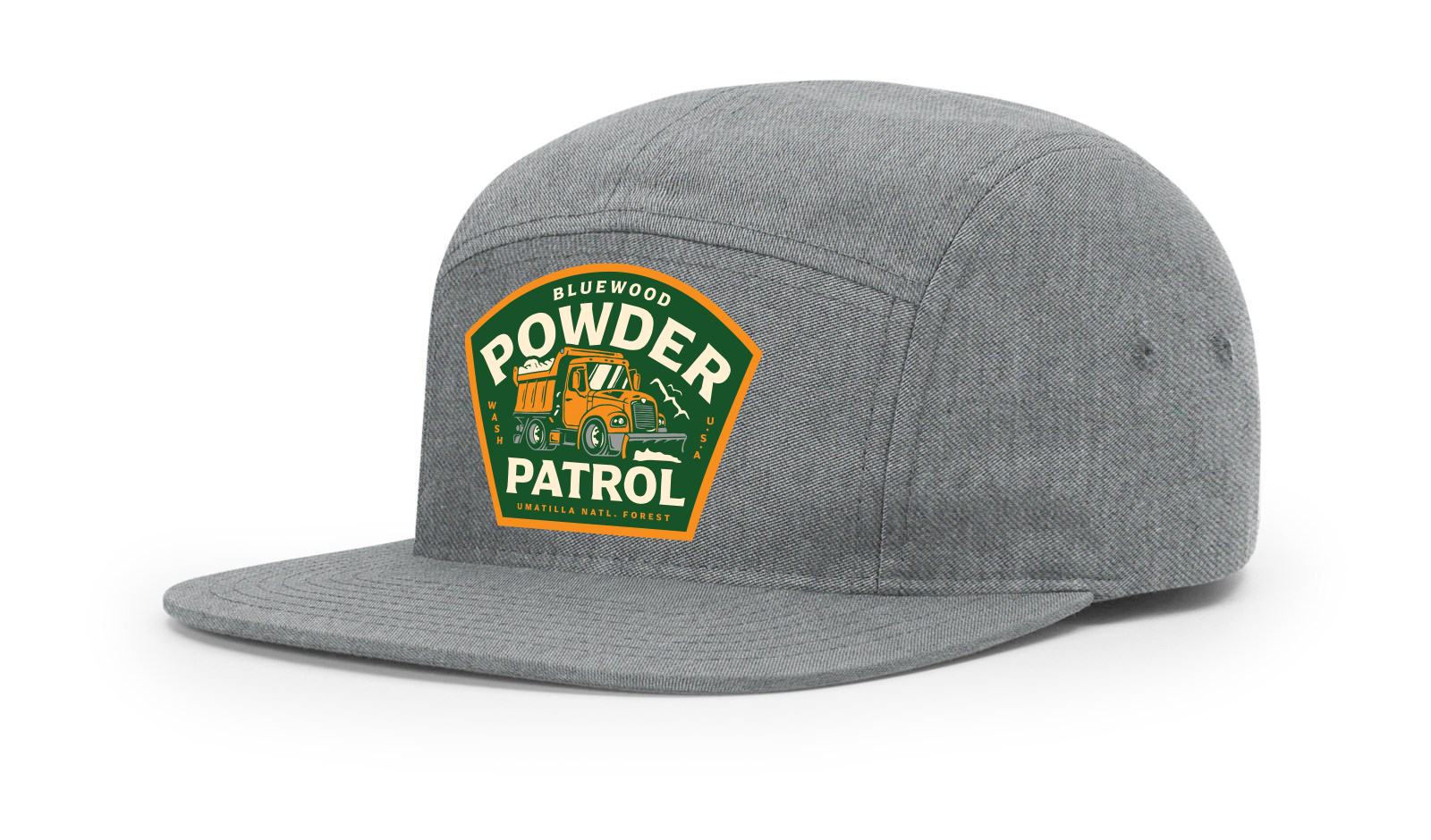 Powder Patrol Woven Patch 5-Panel Camper Cap